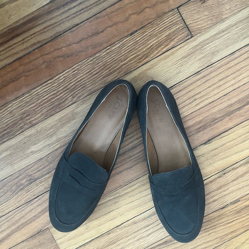 Gray JCrew women’s loafers